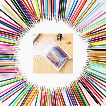 120 бр. пълнители 60 цвята флаш графити гел писалка с осветление, цветна зареждане, цветни блестящи химикалки, за рисуване, за презареждане на цветни дръжки за рисуване